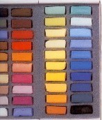 Pastels � l'�cu demi-b�tons