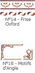 Pochoirs 3D - Frise Oxford/Motifs d'angle