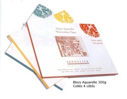 Blocs aquarelle coll�s 4 faces
