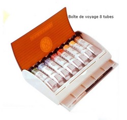 Bo�te aquarelle de voyage 8 tubes