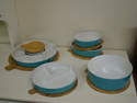 plats ceramique bleu