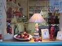 vitrine cr�me et rouge