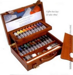 Coffret bois luxe 22 tubes 40ml