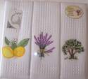 Coffret 6 torchons provence blanc 45x70cm