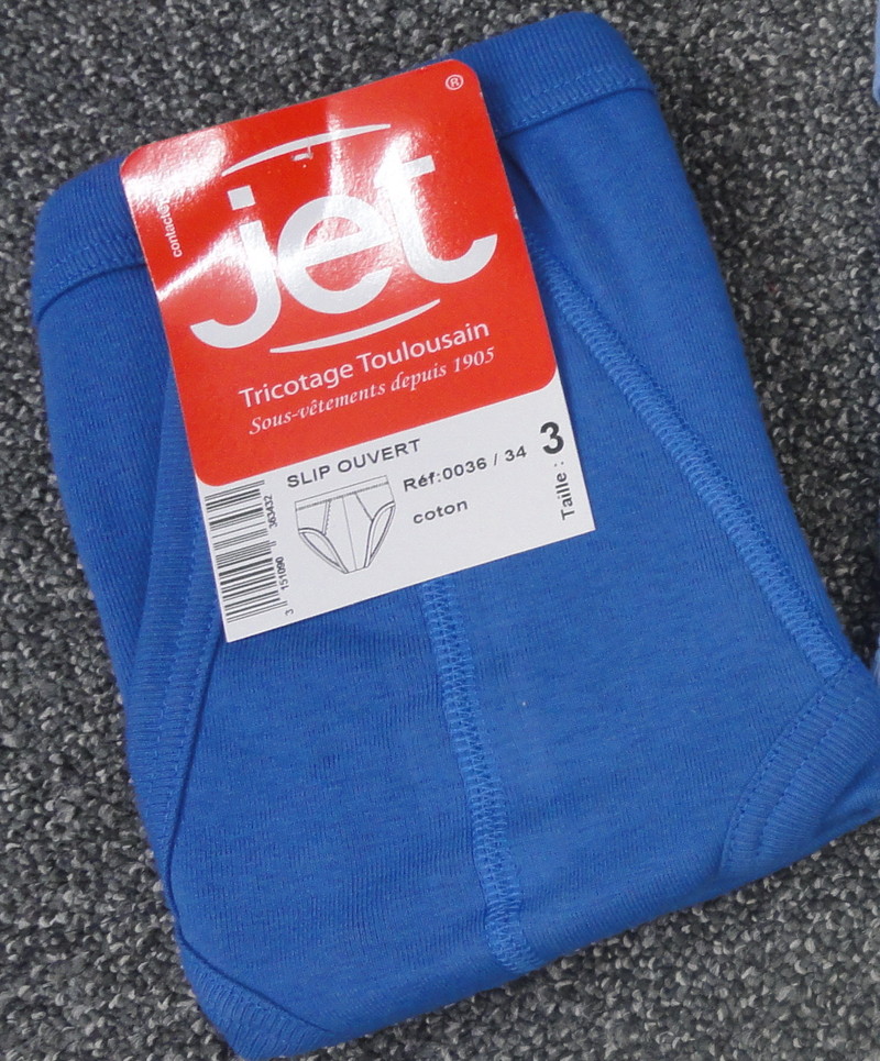 SLIP HOMME JET OUVERT POCHE KANGOUROU 100 COTON vêtements linge de